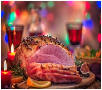 jamaican christmas dinner ideas- baked glazed ham