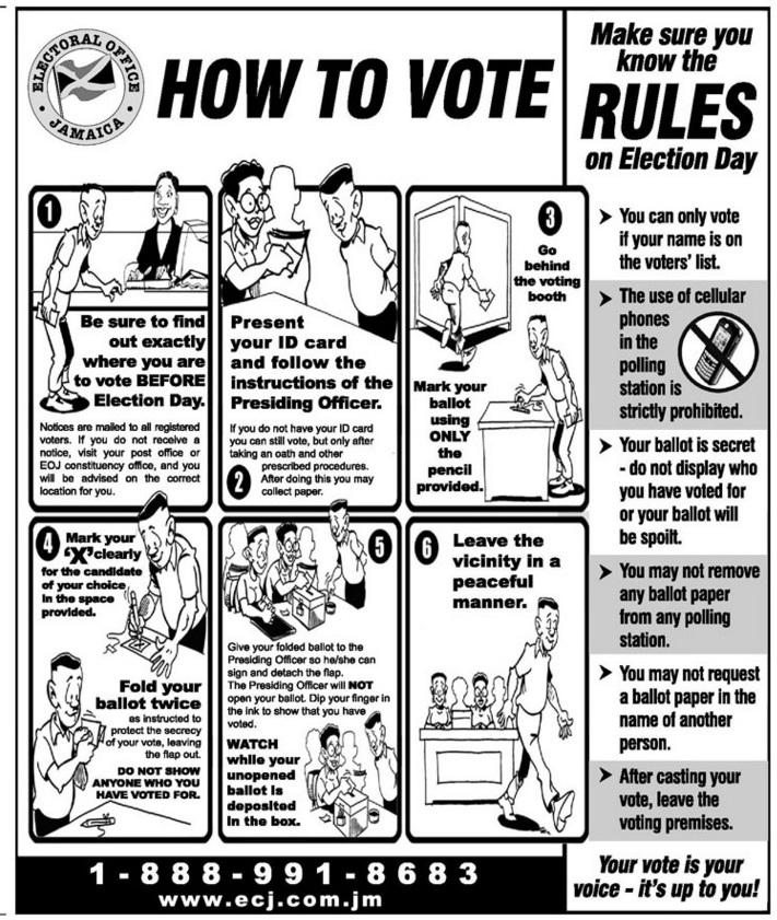 how to vote in jamaica - the old way