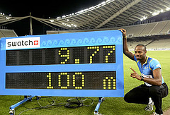 Asafa Powell of Jamaica with Record!