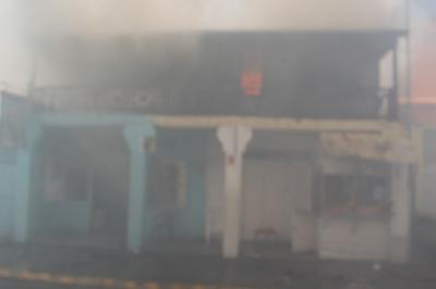 Fire was raging on the top floor when I arrived