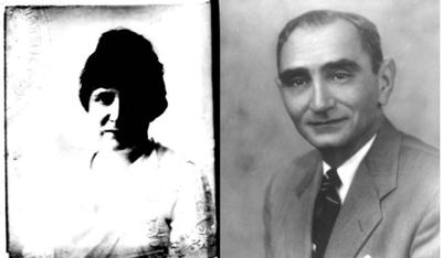 This may have been his mother, Anna. on right an older picture of Charles