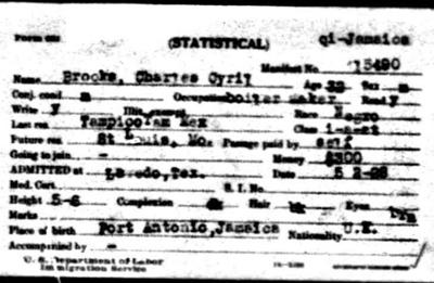 Tampico border crossing record for Charles