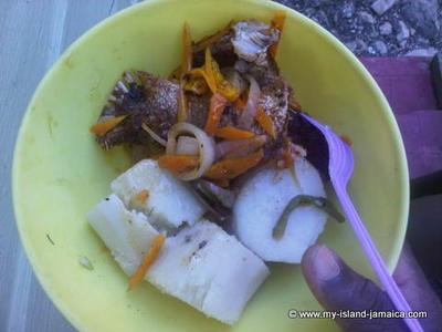 'Renta' Yam and Fish! This was lovely!