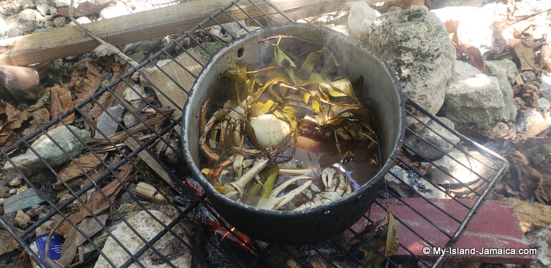 Cooking Jamaican Crab