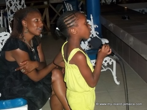 karena gayle (leah) singing karoake at fdr resort jamaica 2012