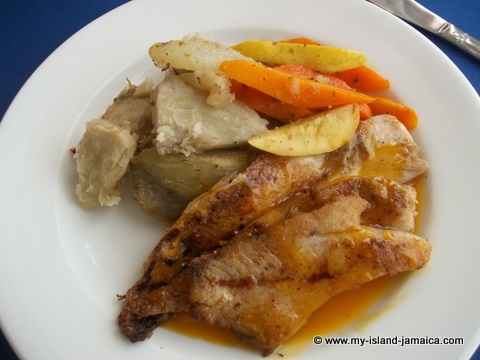 jerk fish at fdr resort jamaica