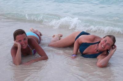 Girls gone wild in the water at Alfreds Ocean Palace-Negril