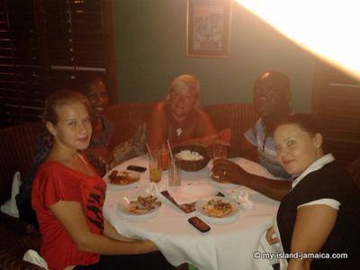 Cynthia and Wellesley meetup in Jamaica - Nadine and Natalie Ribbe