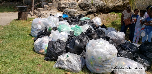 international_coastal_cleanup_day_jamaica_bags_of_garbage