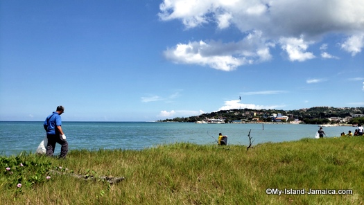 international_coastal_cleanup_day_jamaica_man_on_beach
