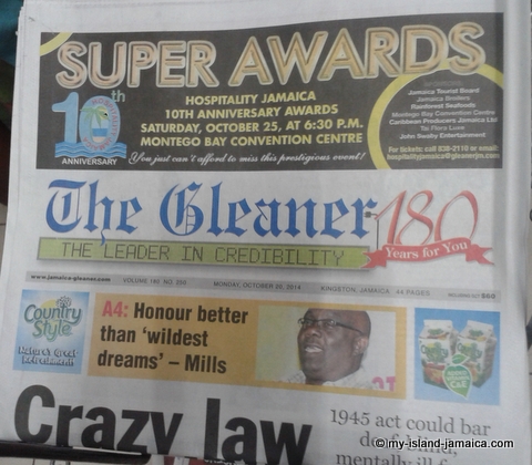 Daily Features and Sections of the Jamaica Gleaner