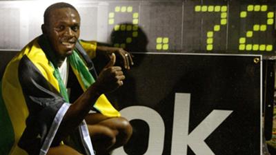 Usain Bolt with World Record