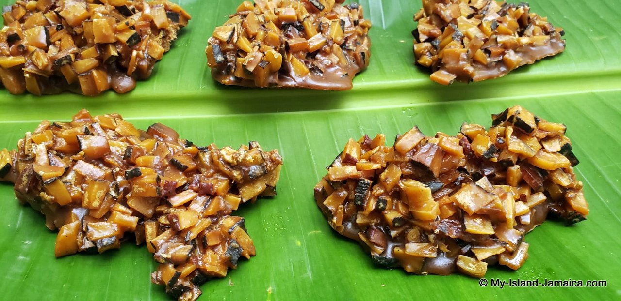 jamaican_coconut_drops_on_banana_leaf