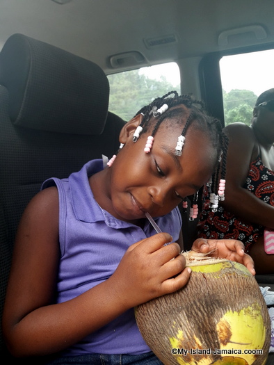 jamaican_maroon_charlestown_visit_aliana_gayle_enjoying_coconut