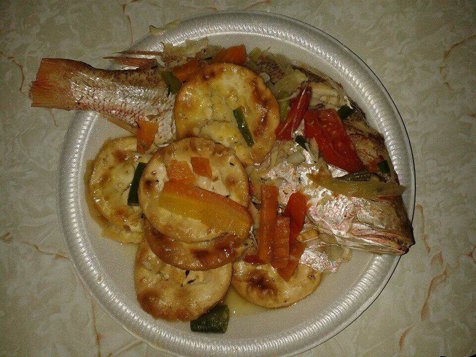 Jamaican Steamed Fish & Crackers