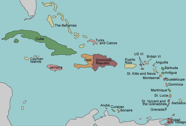 Map Of Caribbean Islands With Names List Of Caribbean Islands - 26 Of The Over 7000 Islands On Record!