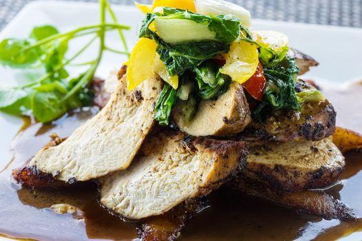 Jerk Chicken with candied plantain