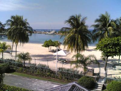 Looking out of the balcony at sandcastles