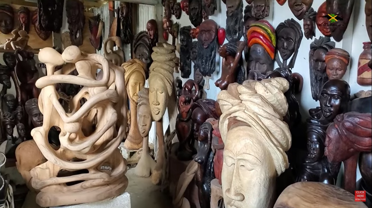 Jamaican Wood Carving Bronzo's One Stop Wood Sculpture
