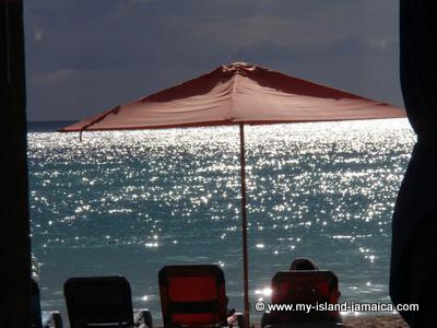 Beach Umbrella in Negril Jamaica