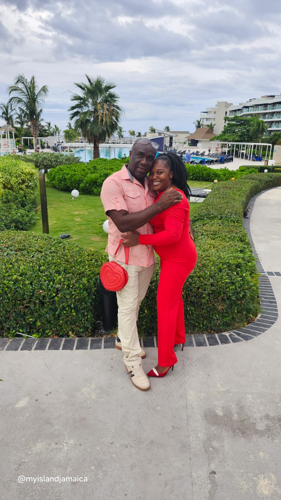 Celebrating our anniversary at Ocean Coral Spring Jamaica