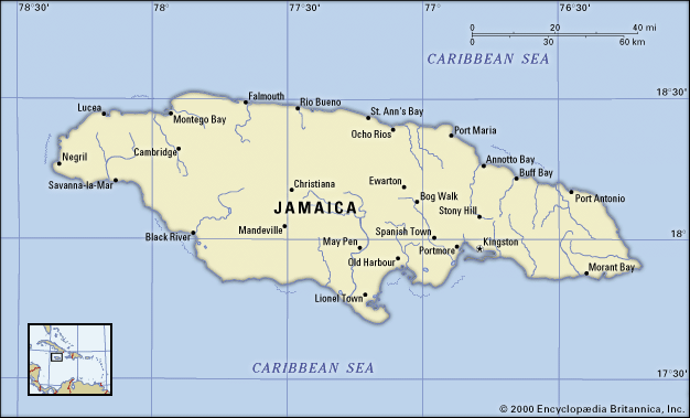 Map of Jamaica  A Detailed Jamaican Map To Guide You