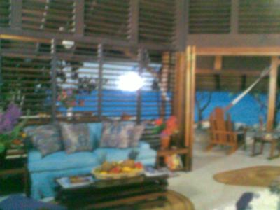 Front room inside largest bungalow at Sea Grape Bungalows in Negril