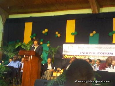 PM speaking at St. James Parish Forum 2012