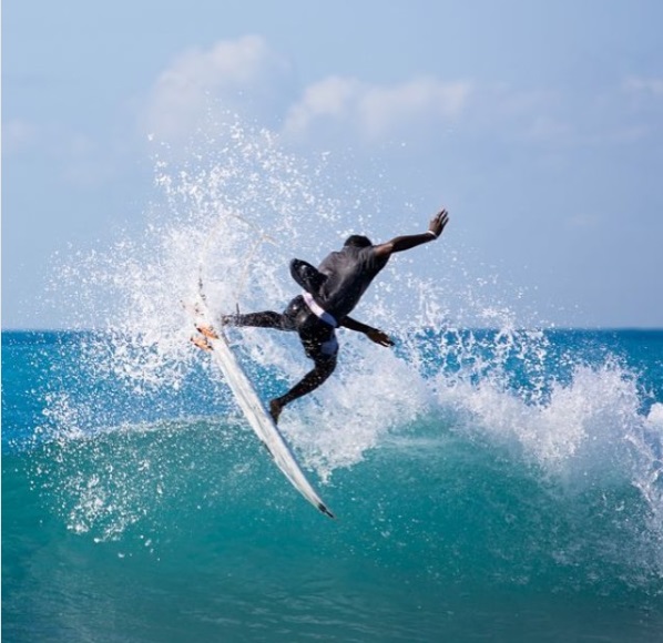 Surfing at Bull Bay in St. Thomas, Jamaica