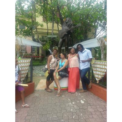 One Love! ... My cousins and me, with one of the BEST tour guides ever - Javia Shaw (Know Jamaica Tours)