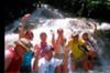 Some of our group at Dunn's River Falls