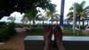 Sitting on my hotel patio in Montego Bay
