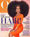 Oprah wears hair on O Magazine