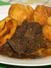 Jamaican Breakfast - Liver with Fried Dumplings