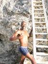 cliff diver at lighthouse Negril