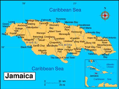 A Detailed Map Of Jamaica