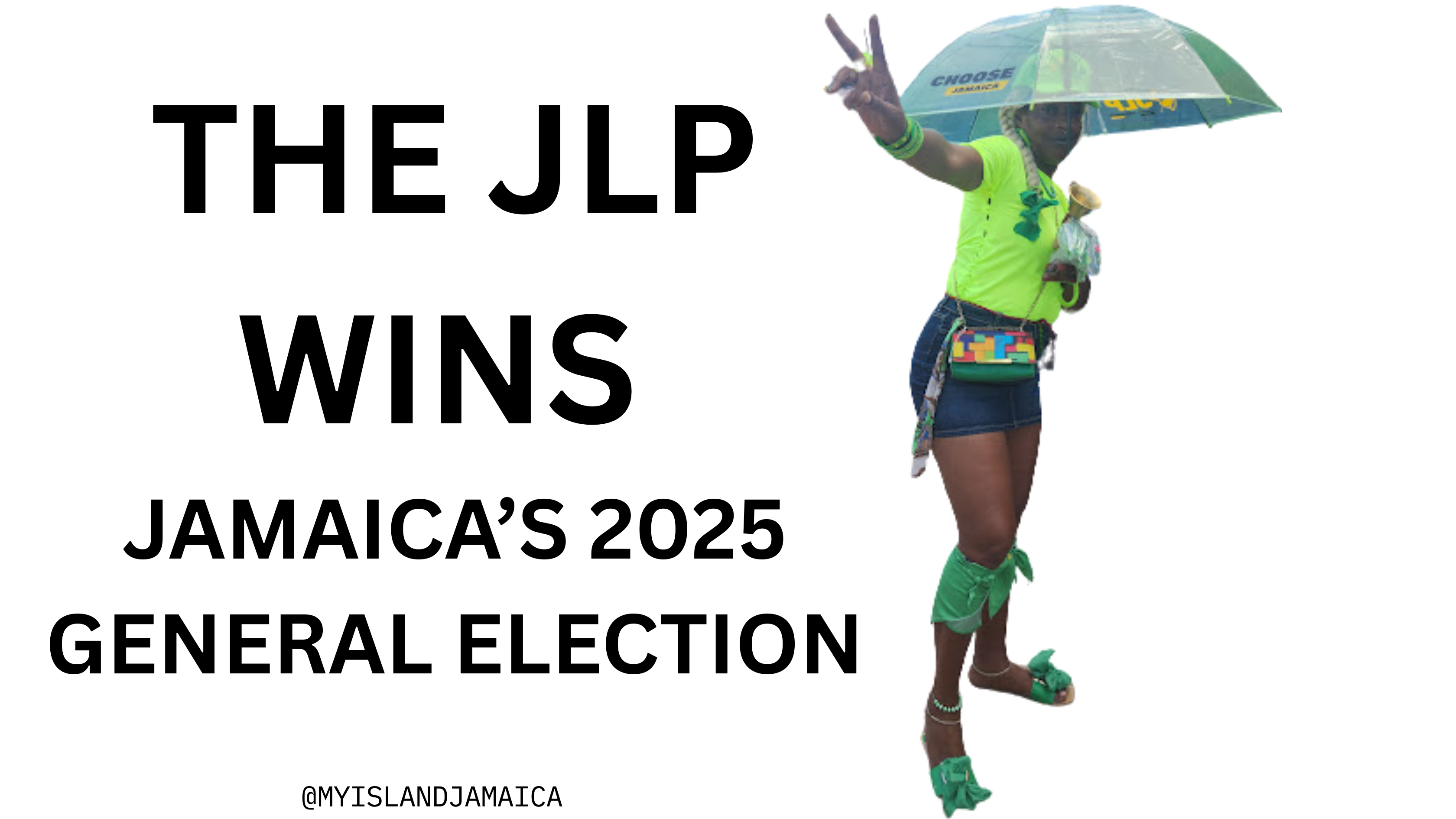 Election night in Jamaica – JLP supporter celebrating
