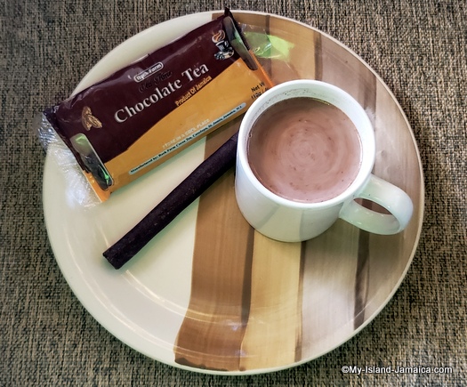 Jamaican chocolate tea from cocoa plant