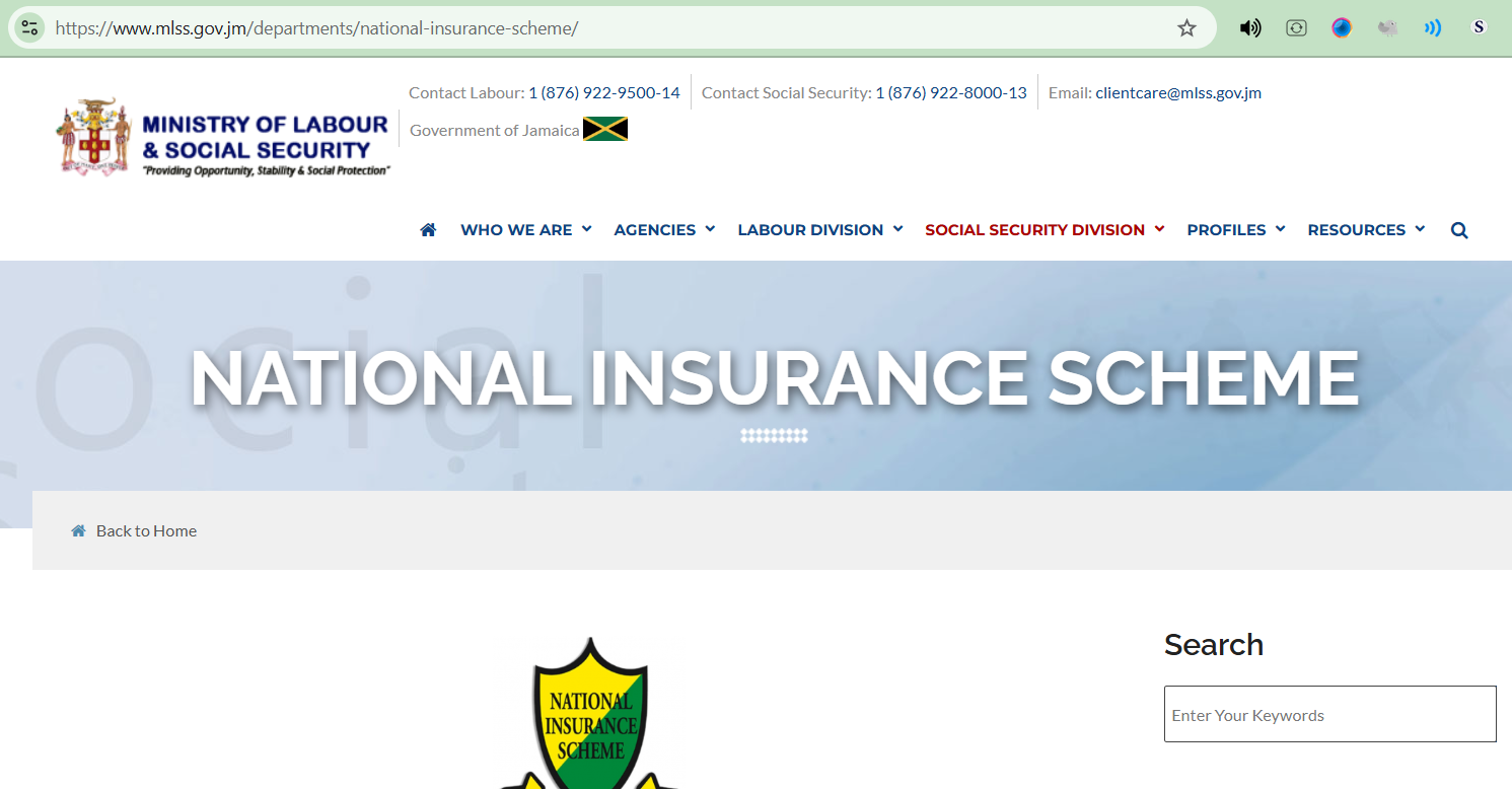 How to recover Jamaican NIS number from abroad