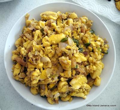 National Dish of Jamaica - Ackee and Saltfish